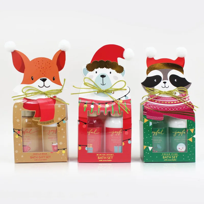 Coffret cadeau de soins de bain de Noël