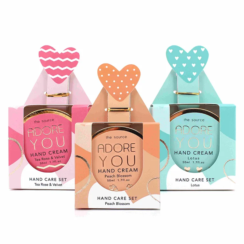 Coffret cadeau crème pour les mains Saint-Valentin